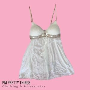 Linnea Donatella, white slip dress size medium